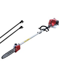 Synergy Podadora de Altura a Gasolina BLADEMASTER 52cc 2CV – Espada 25cm (10") + 2 Alargos – Motosierra Telescópica de Pértiga