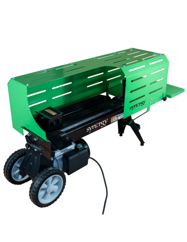Synergy Astilladora troncos leña eléctrica horizontal 7T Synergy, corte 52 cm, motor 2200 W, potente, segura y fácil de
