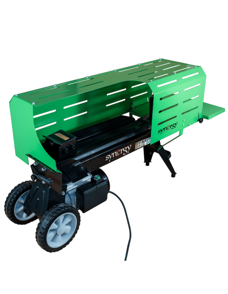 Synergy Astilladora troncos leña eléctrica horizontal 7T Synergy, corte 52 cm, motor 2200 W, potente, segura y fácil de