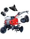 Motoazada de Gasolina Synergy 700 208cc 7,5cv Ancho 90cm con Kit Agrícola y Ruedas Metálicas de Tracción para Terrenos Duros
