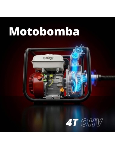 Synergy Motobomba Gasolina 4T OHV 50mm 36.000L/h 6,5cv - Synergy | Motobomba
