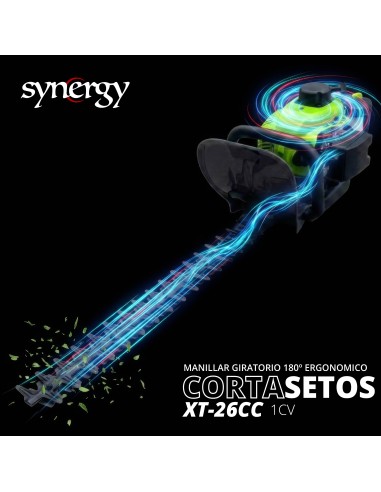 Synergy Cortasetos a Gasolina XT-26C – Motor 2 Tiempos 26cc 1CV