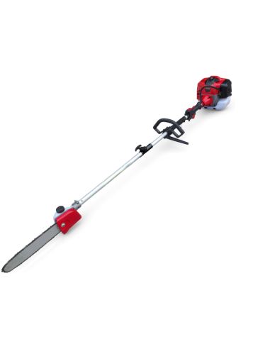 Synergy Podadora de Altura Gasolina 52cc 2CV - Espada 25cm, Arranque Easy Cut, Transmisión Reforzada de 26mm, Cinturón de Soport